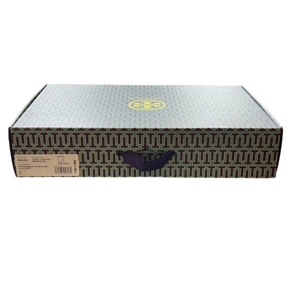 T-270. Tory Burch T Monogram Hurricane Tall Boot Perfect Hazel Bistro Brown - Picture 7 of 7